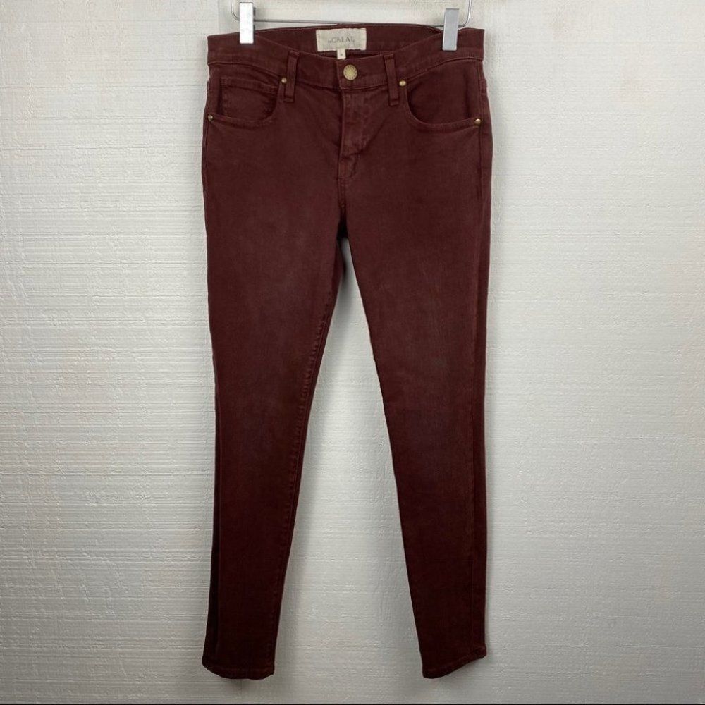 The Great Skinny Skinny Jeans 25 Mid Rise Maroon